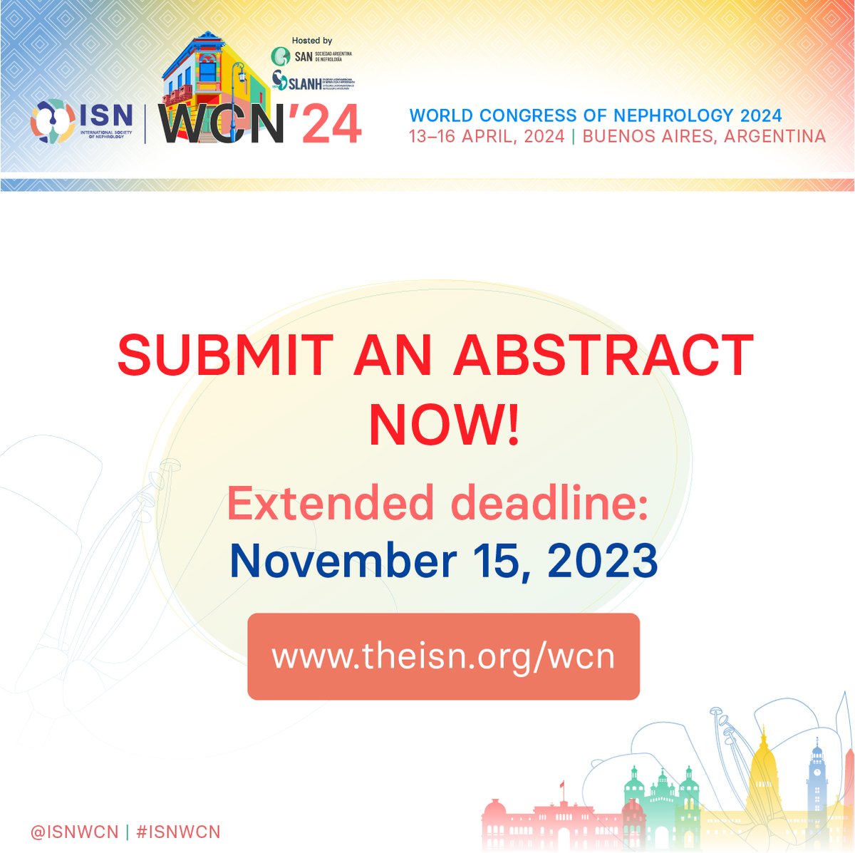Exciting Updates for WCN'24: New abstract deadline & Scientific Program now online! 💥 New deadline for abstract submission: November 15 at midnight CET ow.ly/U6l850Q2E2E 💥 Scientific Program now available: WCN’24 brings you a four-day program packed with scientific and