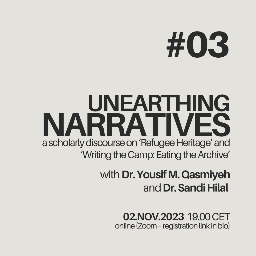 studinitiative's tweet photo. Unearthing Narratives: a scholarly discourse on ‘Refugee Heritage’ &amp; ‘Writing the Camp: Eating  the Archive’ w/ Dr. Yousif M. Qasmiyeh moderated by Dr. Sandi Hilal

Part 3 of the lecture series on #Palestine

02 Nov 2023 19:00 CET
Online | Zoom | Registration in bio (Linktree) https://t.co/1RyYpvqMbY