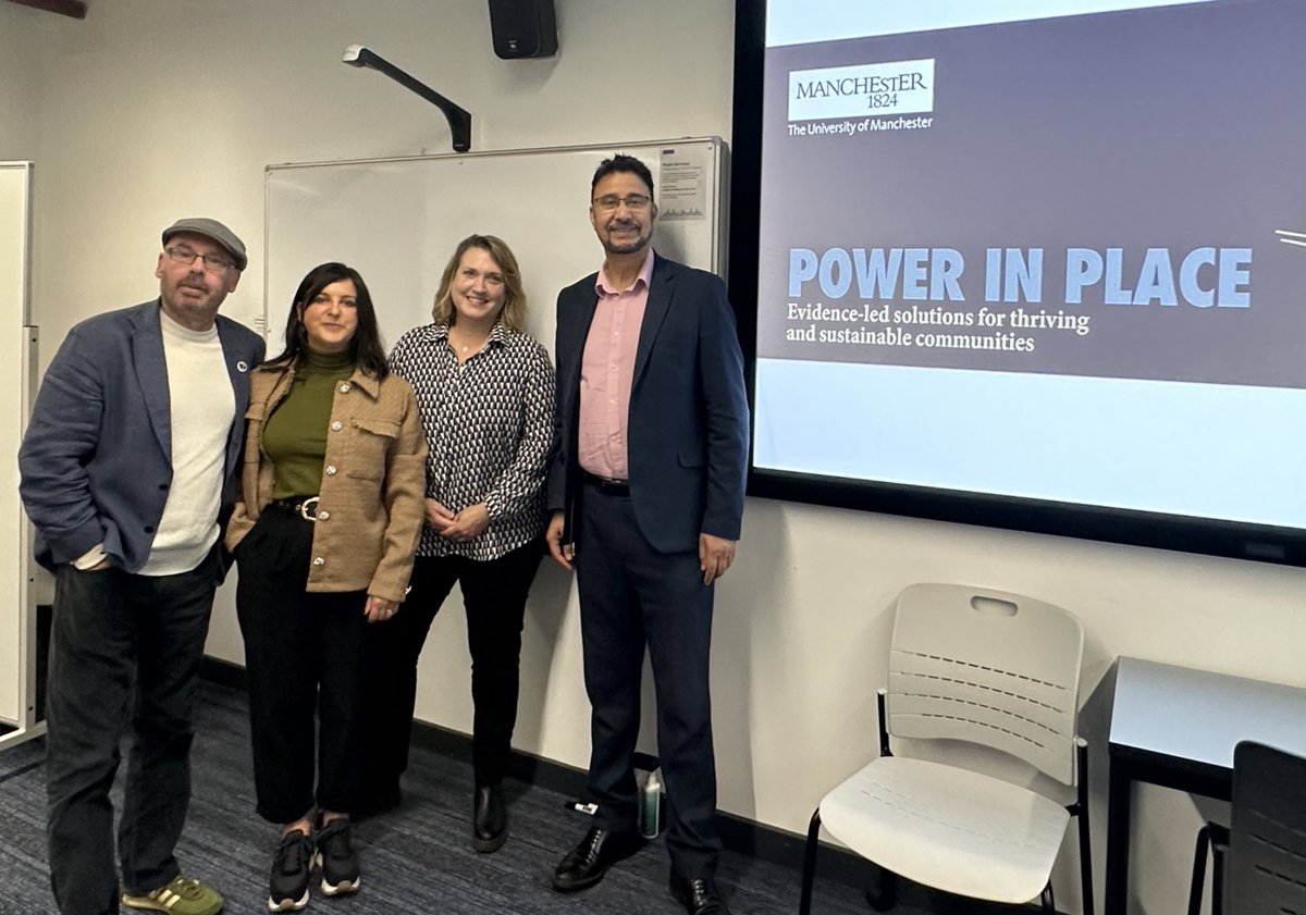 UoMPolicy's tweet photo. Whilst on campus @Afzal4Gorton met with contributors to our #PowerInPlace publication Professor Sherilyn MacGregor, Dr Carl Emery, & Louisa Dawes
They discussed evidence-led solutions to transform local decision making
Read Power in Place here ๐https://t.co/dksu2k5iHCโฆ https://t.co/3nZYR3naRD