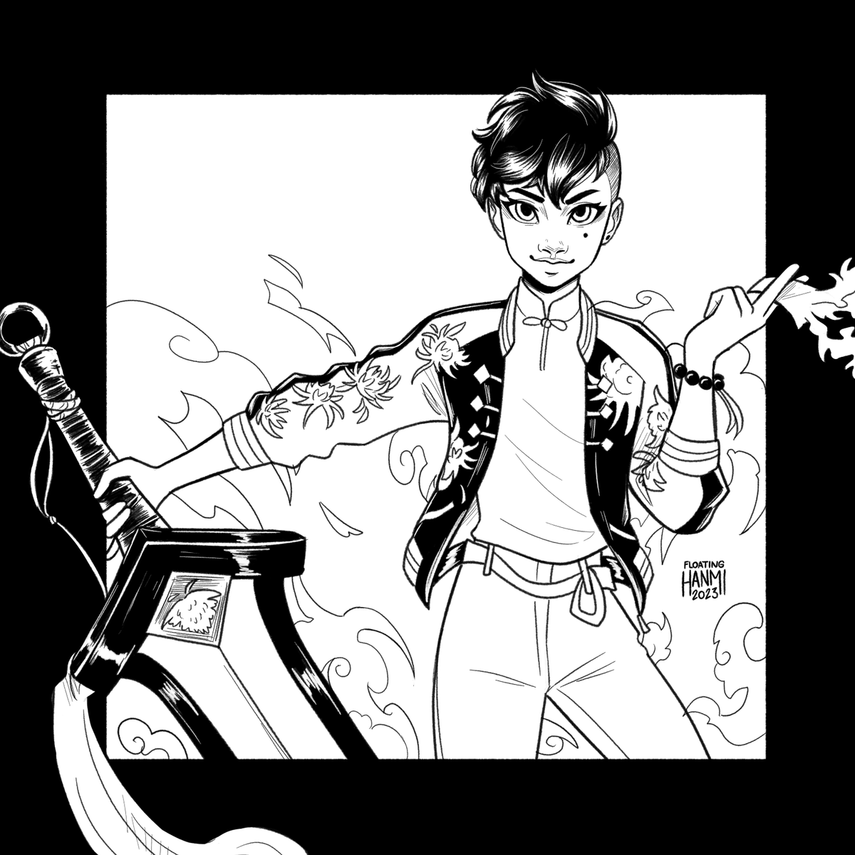 floatinghanmi's tweet image. #drawtober day 29: xanthe zhou 🇨🇳

#spiritworld #dccomics #fanart