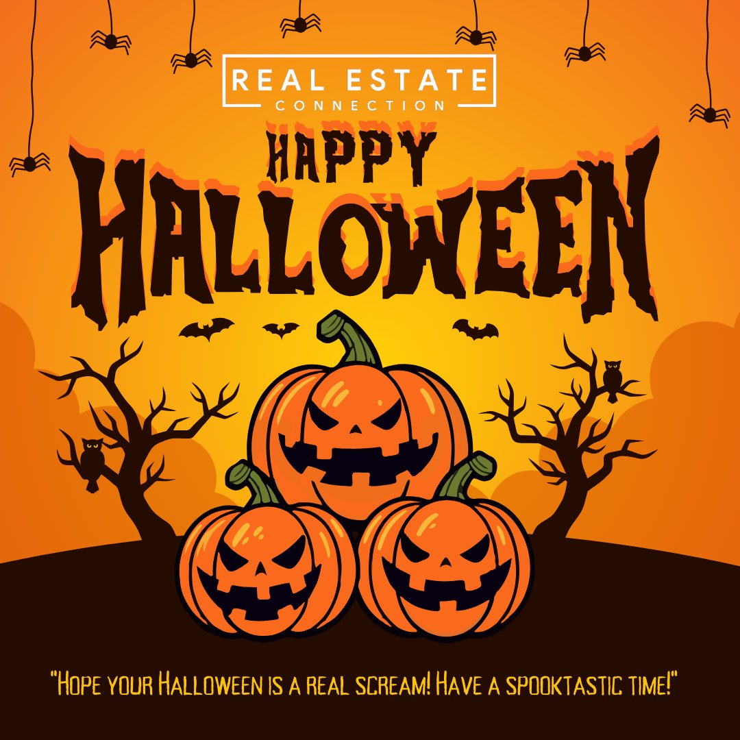 Ghosts, spiders and… candy! Oh my! 👻 🕷️ 🍬 

It’s that spooky time of year again so we’re wishing you all a safe and a spooktacular #Halloween 🎃👻🌶️ 

From: Your Real Estate Connection Family!