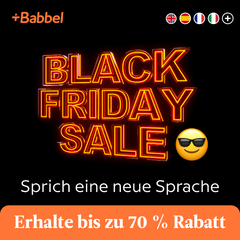 babbel's tweet photo. UNSER BESTER DEAL EVER!

Lerne diesen Black Friday eine neue Sprache mit bis zu 70 % Rabatt 🖤 🧡