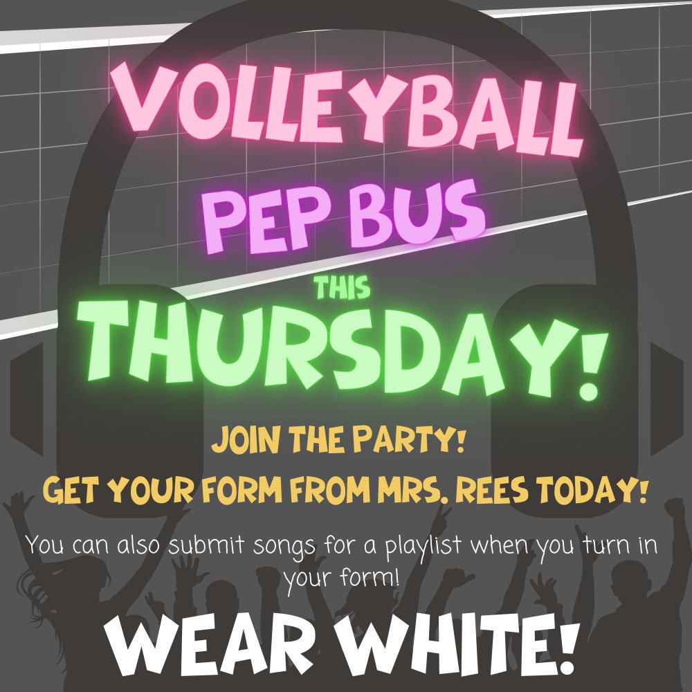 Crimson Crew🌪 (@doverstudents) on Twitter photo Hey, DHS!!  Get on the bus!  See Mrs. Rees TODAY to get a permission form. 
🎶 🎧 We’re working on playlists and games for the trip, too!  
#whiteout Hey, DHS!!  Get on the bus!  See Mrs. Rees TODAY to get a permission form. 
🎶 🎧 We’re working on playlists and games for the trip, too!  
#whiteout