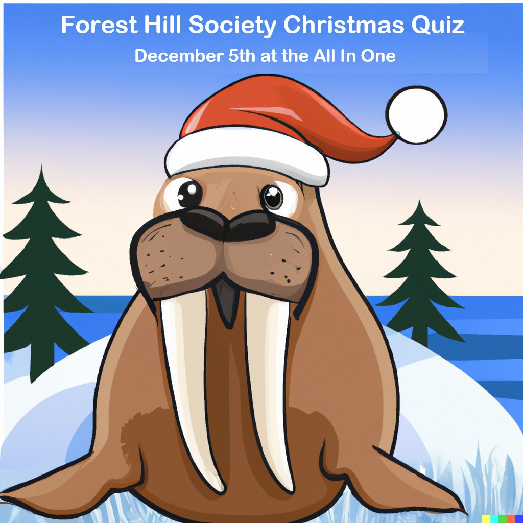 Get into the holiday spirit with the Forest Hill Society 🎄 Quiz on December 5th at @AllInnOne1! Join us at 7:30pm for a night of fun, festivity, and prizes 🎁. Don't miss out, book your space now! #ForestHill #SE23 tinyurl.com/5c9ym9v9