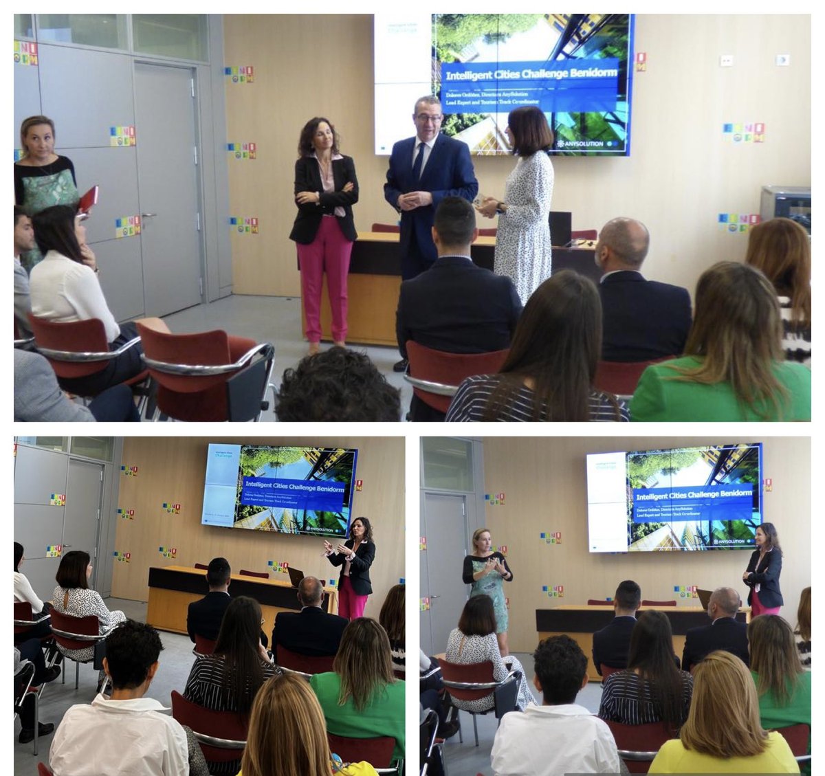 dordonyez's tweet photo. Official launch of the #InteligentCitiesChallenge @BenidormAyto inaugurated by the mayor Antonio Pérez with the councillor of innovation Aida Garcia and the city coordinator and manager of @visitbenidorm @lbilbaol supported by key actors of the city ecosystem, as @HOSBEConline https://t.co/cbLeHROFyr
