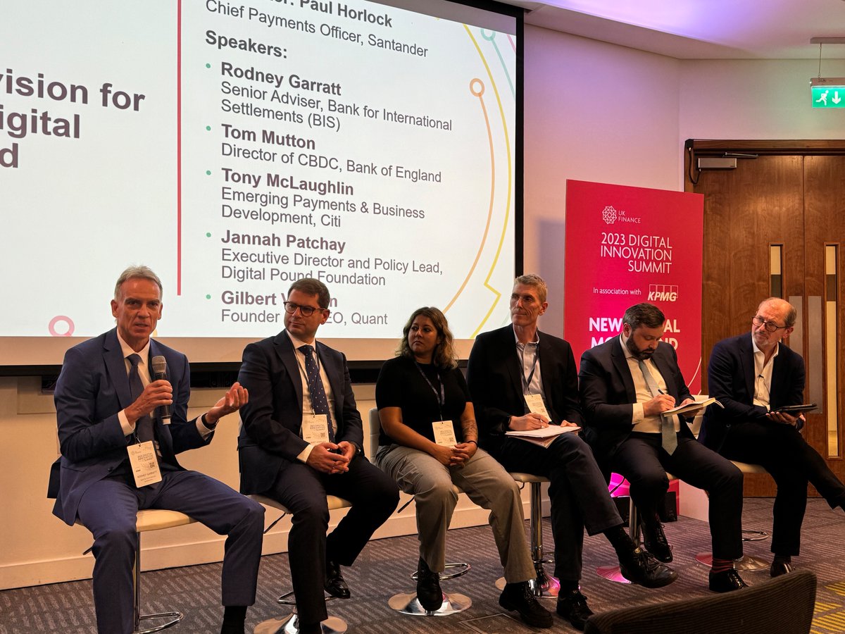 quantnetwork's tweet photo. @gverdian Key thing to happen next?

"The work should continue. The potential of #tokenisation and applications to cross-border payments are definitely worth exploring." - Garratt

#UKFinanceDIS #DigitalPound https://t.co/W4VvOxh4ZF