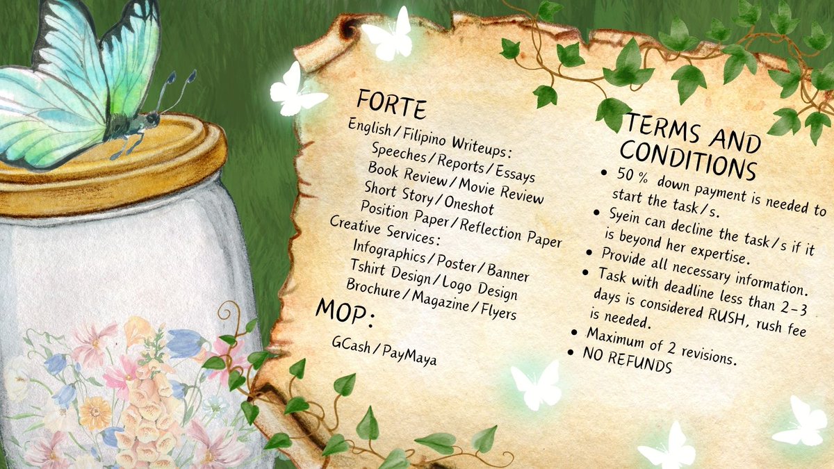 — geiá sou! i'm syein at your service 🧚‍♀️ ready to sprinkle fairy dust to your workloads!  you're free to check my enchanting commsheet ✨️ 

#commstwt