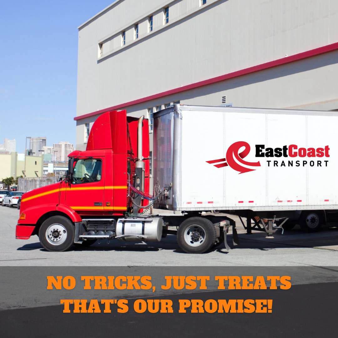 ect3pl's tweet image. No tricks, just treats – that's our promise! 🎃

#EastCoastTransport is ready is help your Halloween treats reach their destinations in time. 🚚 #Halloween #DrivingForward  #ExceedingExpectations