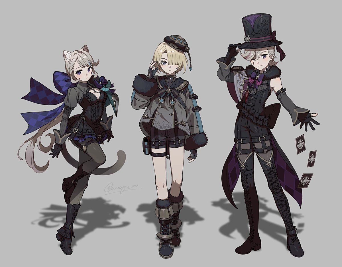 unapyo_00's tweet photo. ファデュイ仕様 https://t.co/8FcyxV6rID
