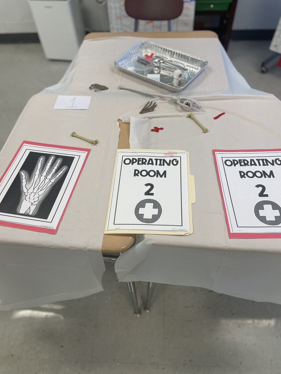 Mrs. Stone’s 6th grade Order of Operation Hospital has some pretty important patients today! 
#ROCVision 
#SumnerAchieves 
#RSMS