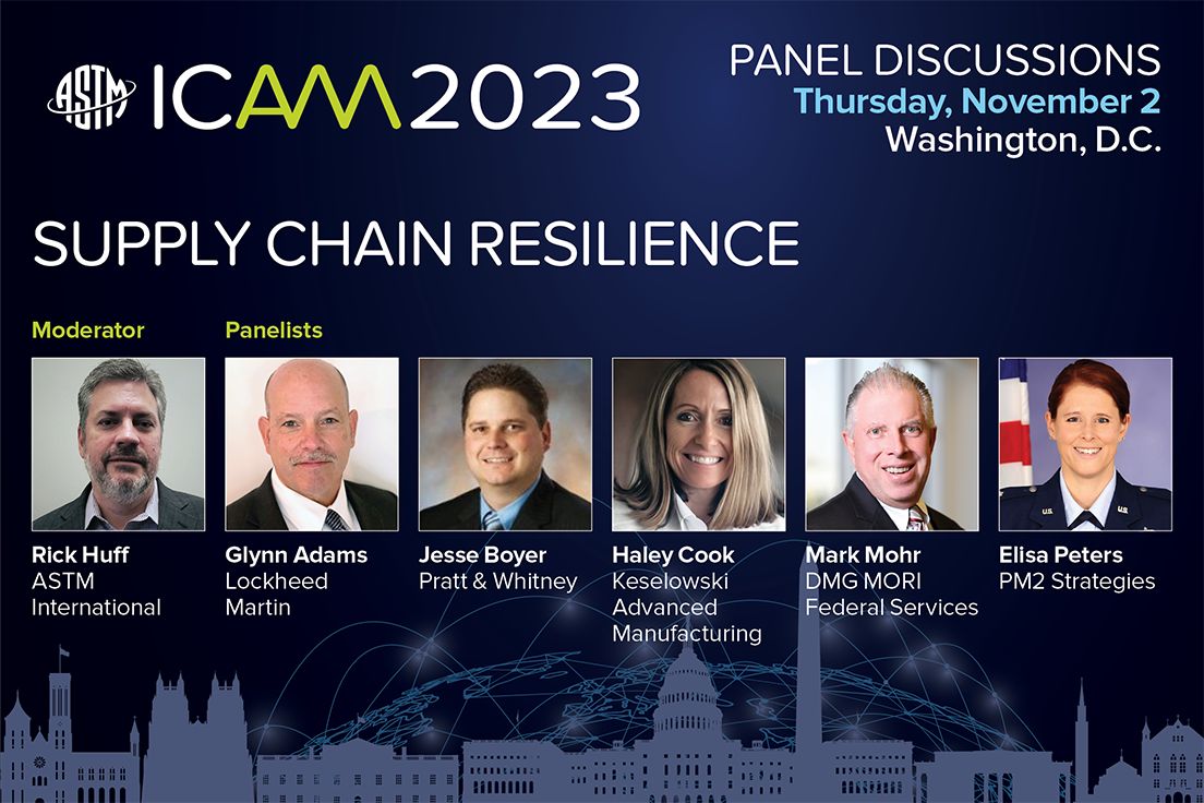 So much great content already coming out of #ICAM2023! Haley Cook will join the conversation on Thursday, discussing Supply Chain Resilience; a topic essential to the stability of #USmanufacturing. With @LockheedMartin @prattandwhitney @dmgmoriusa & PM2 Strategies @ASTMAMCOE