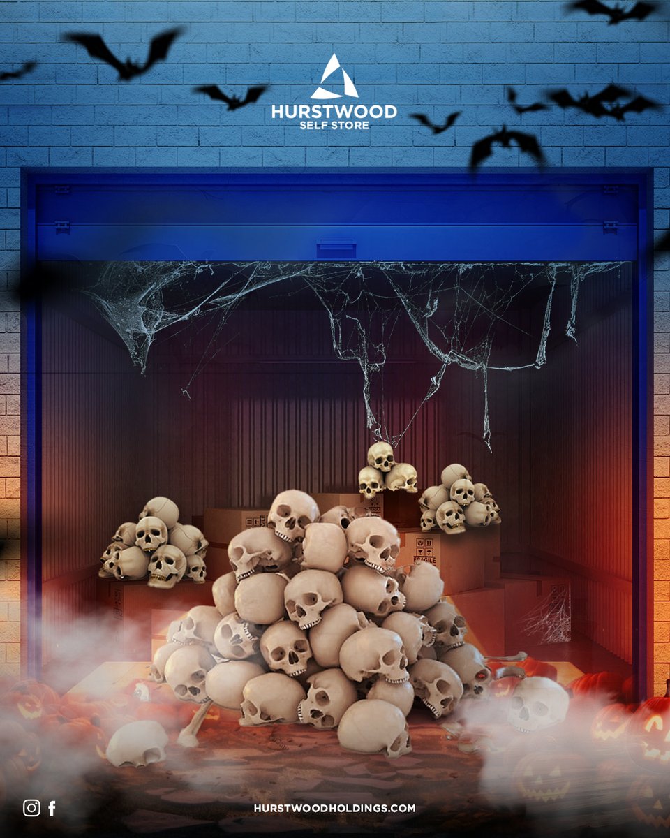 Happy Halloween from Hurstwood Selfstore! 🎃 
No need to hide skeletons in your closet; at our storage, we welcome all your storage needs, whether it's ghoulish decorations or everyday belongings. 👻