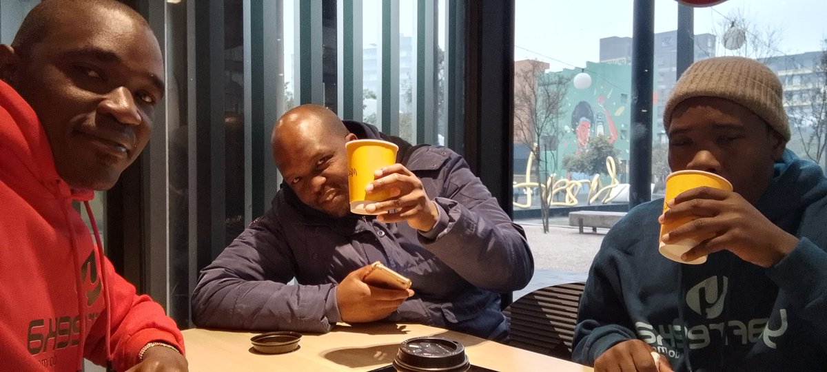 pmboya's tweet photo. With @MacdukeTS &amp; our SA #Yafreeka service provider at one of the @McDonalds_SA outlets in #Maboneng #Jewelcity something is cooking for #YafreekaMovies #AndrewKibe #SASMA2023 #SMASOTY @Ngeo_T @thee_Nyanye @PierreKundi @GeorgeiQwatson @kibeandy @NguliMT @AryaNjeri @cbs_ke https://t.co/NPYtxjDyu6