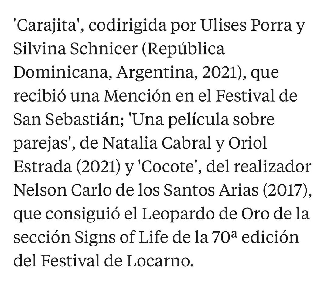 FaulaFilms's tweet image. Felices de formar parte, con “Miriam Miente” y “Una Película Sobre Parejas”, de esta selección del mejor cine dominicano que llega a la plataforma @Filmin a partir del 3 de noviembre y hasta el 19 del mismo mes. Gracias a la @DGCINERD y al @Festicinehuelva