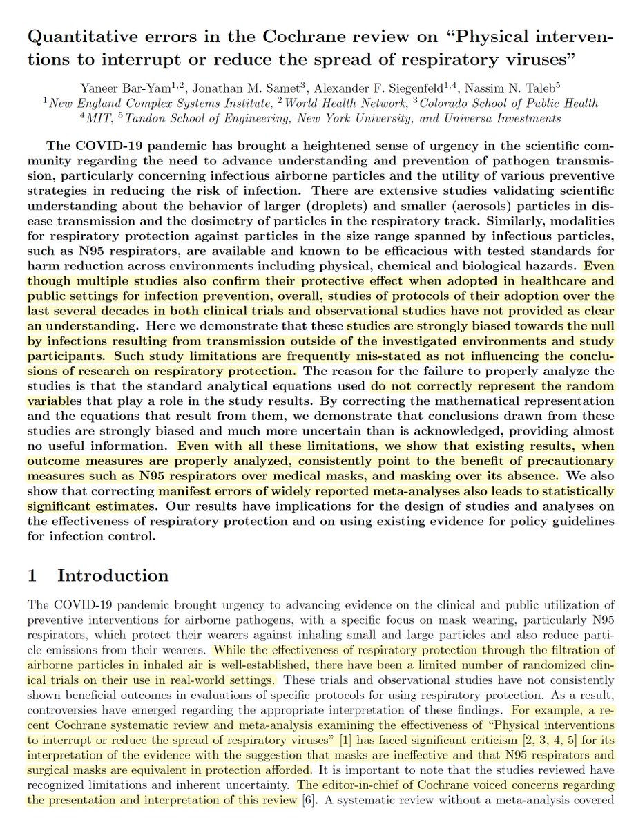 The totality of all data available strongly supports masks to reduce the spread of #SARSCoV2, especially those of high quality
New <a href="/JAMANetworkOpen/">JAMA Network Open</a> 
jamanetwork.com/journals/jaman…
New analysis by <a href="/yaneerbaryam/">Yaneer Bar-Yam</a> <a href="/nntaleb/">Nassim Nicholas Taleb</a>  and colleagues
researchsquare.com/article/rs-348…