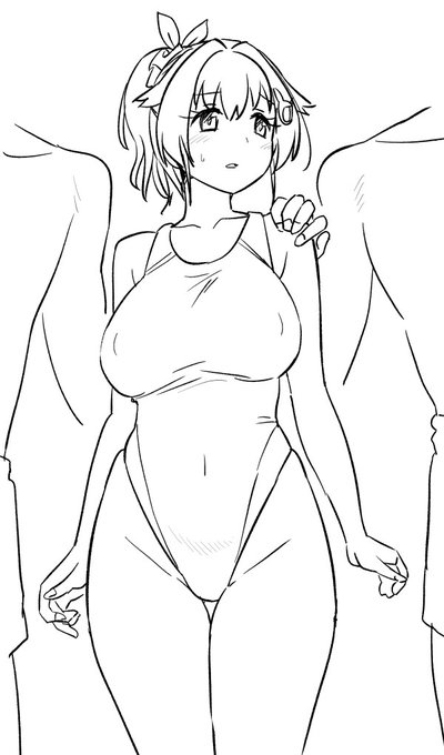 競泳水着ポニー迅鯨チャンがわるい男たちに 