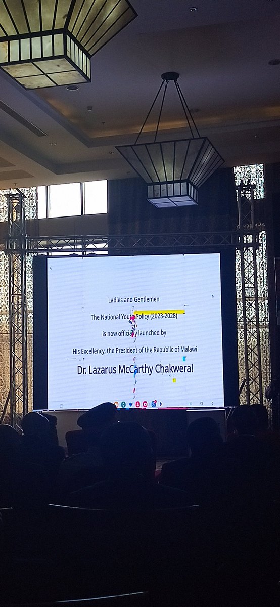 H.E <a href="/LAZARUSCHAKWERA/">Dr. Lazarus Chakwera</a> has officially launched the new #Malawi National Youth Policy. This has taken years but finally here we are. We will be unpacking the policy content soon.