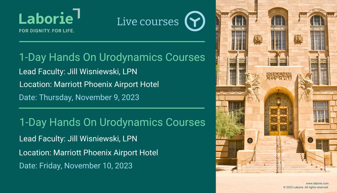 📚Just a few spots left for our Phoenix course! Secure your spot ⬇️ Register now: 1. November 9, 2023: hubs.li/Q027dyB70 2. November 10, 2023: hubs.li/Q027dyzb0 #ForDignityForLife #Urology #Urodynamics #LiveCourse #Laborie