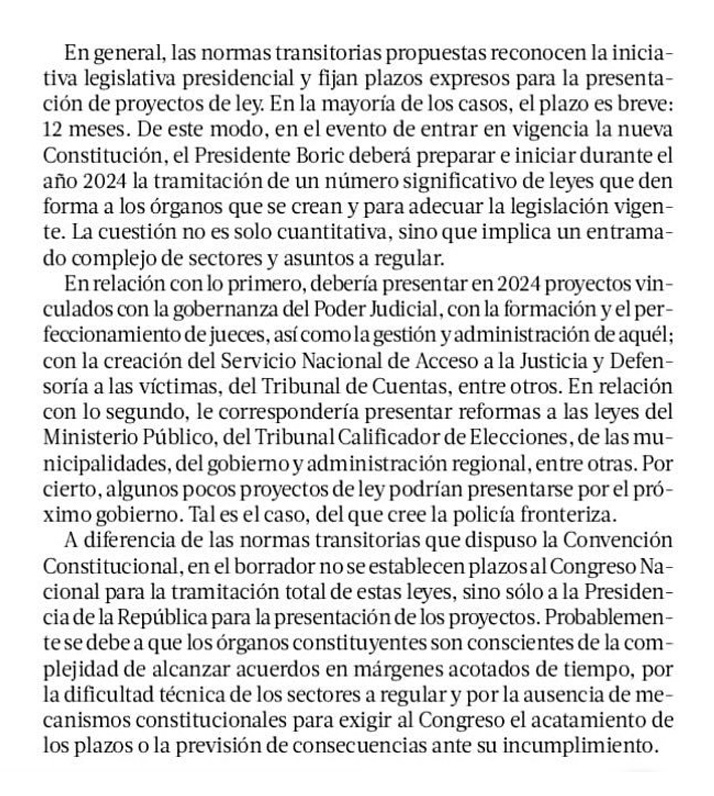 📌 Nuestra Decana @miriamhenriqu escribe columna en @LaTercera: '¿Cuál debe ser el rol de un Presidente de la República en la eventual Constitución?', en donde asegura que este “será clave en la implementación”.