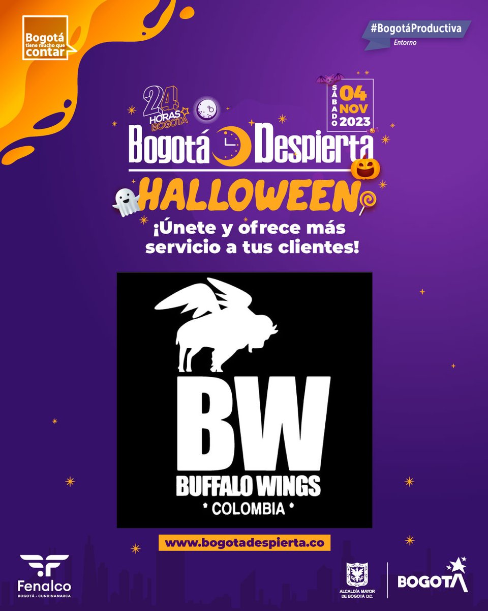 FenalcoBogota's tweet photo. 👉🏻#CorbeauPanaderia extenderá su horario hasta las 8:00 p.m.
👉🏻2 sedes de @BuffaloWingscol se unen a #BogotáDespierta con descuentos del 5% al 10% y horarios extendidos, revisa cuáles es https://t.co/hw3w85zshF https://t.co/a8EuAgEbOy
