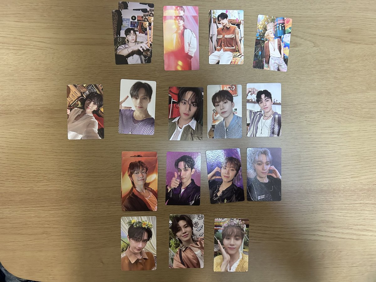 hwdhkh's tweet photo. SEVENTEEN セブチ HEAVEN 交換　トレカ　ラキドロ

譲　エスクプス.ジョンハン.ジョシュア.ジュン.ウジ.ミンハオ.ミンギュ.ドギョム.スングァン.バーノン.ディノ

求　エスクプス.ジョンハン.ウォヌ.ホシ(同種　画像4枚目)

郵送対応　又は12月7日　京セラ手渡し

よろしくお願い致します🙇🏻‍♀️ https://t.co/Z1VGEI0pBK