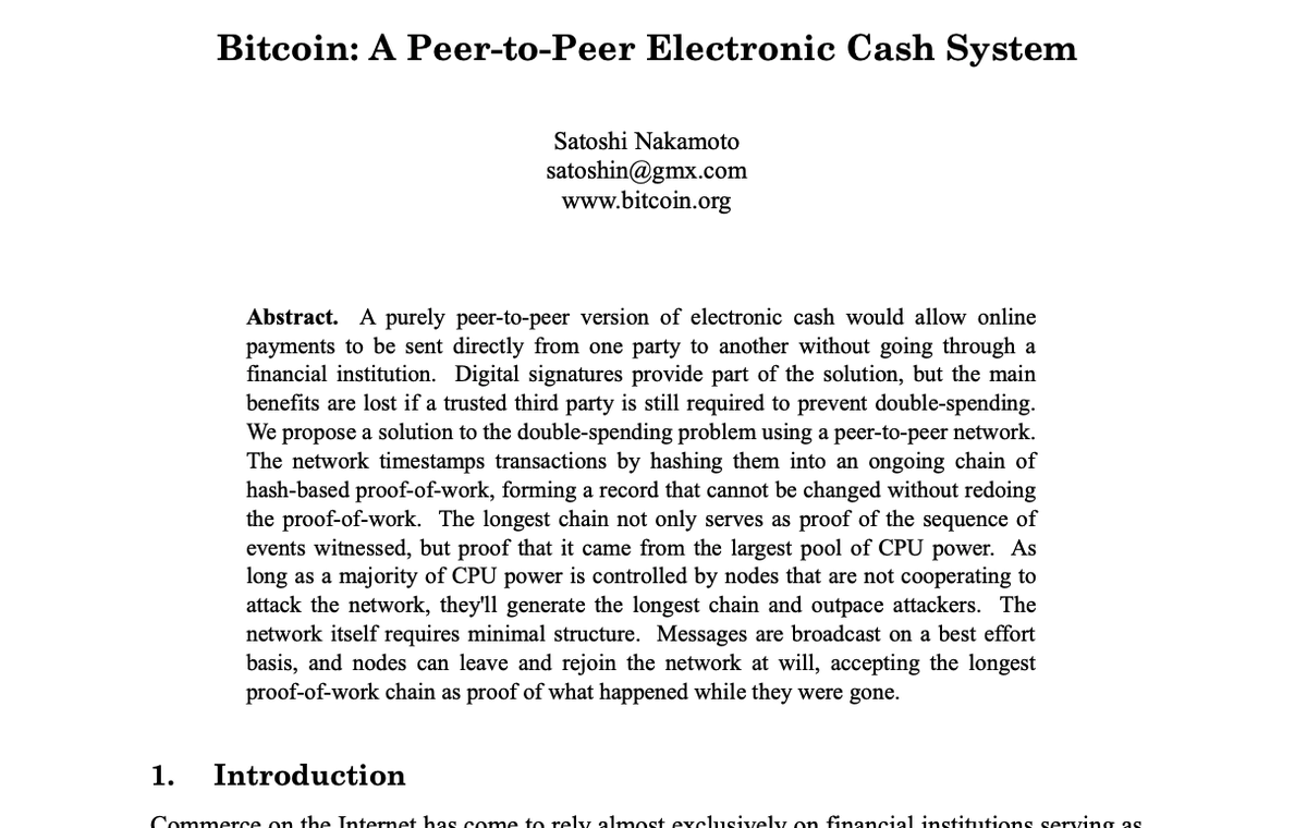 LeatherBTC's tweet photo. 15 years ago, the world changed.

Happy Anniversary to the Bitcoin whitepaper 🧡 https://t.co/TDhMnmTG9S