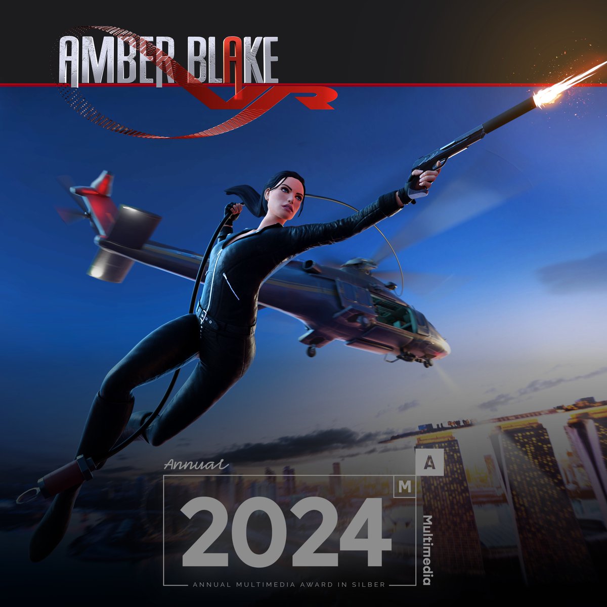 Great news! Our #immersive #YULLBE PRO experience #AmberBlake: Operation Dragonfly was awarded with #Silver at the Annual Multimedia Award 2024 in the category #Game!🥈 Did you already experience this interactive #VR adventure?