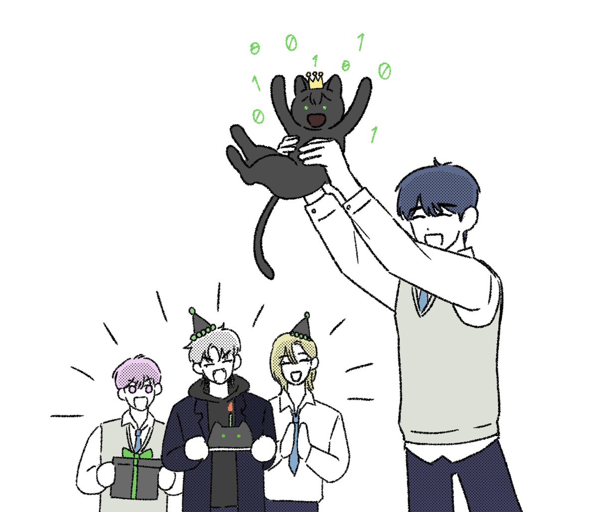 외계고양이 생일을 축하합니다 🐈‍⬛🛸
#밤하늘_가장_밝게_빛나는_별 #하민