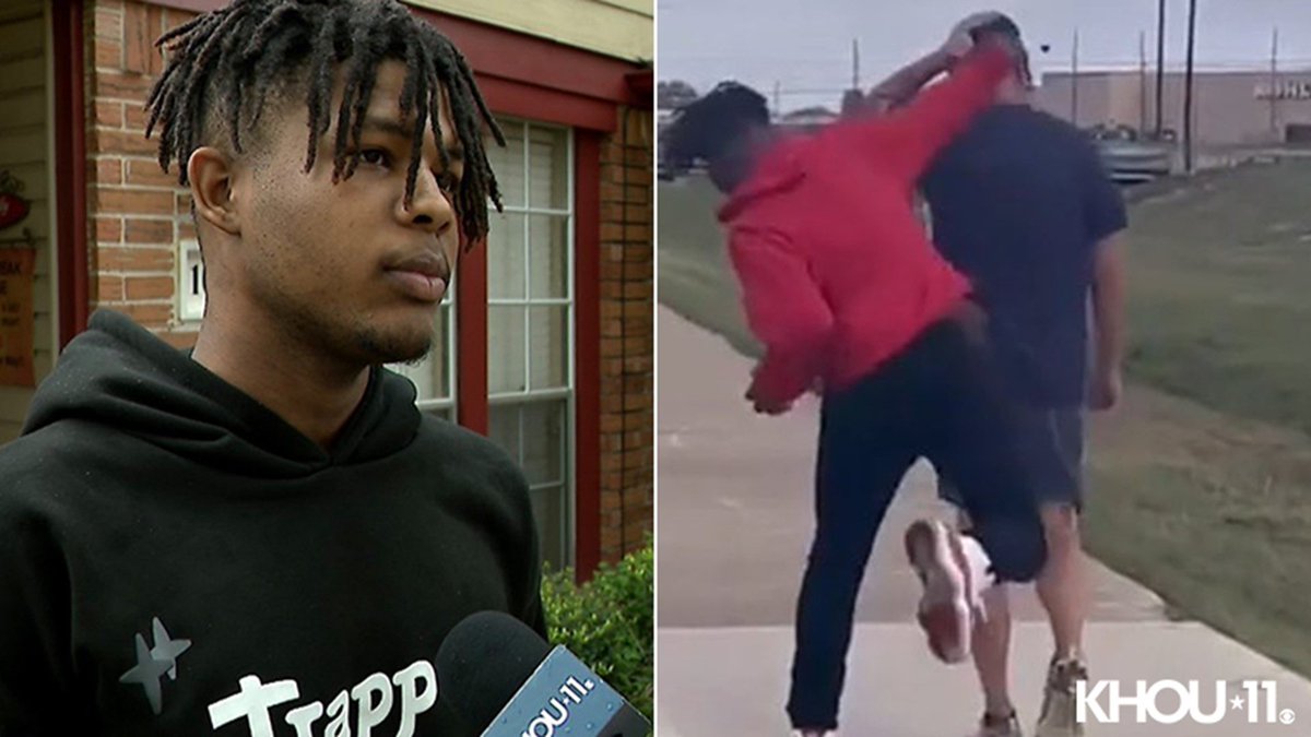 SaycheeseDGTL's tweet photo. 19 year old Houston man Alford Lewis shared a video where he assaults random white people. He was looking to get "likes" and "views". He’s been charged with assault with bodily injury and aggravated robbery with a deadly weapon. The person recording the attacks was also charged https://t.co/NRKGgXTpFS