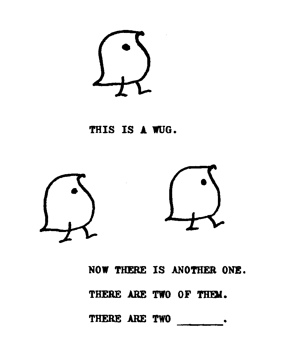 LAWeissweiler's tweet photo. 🥳NEW PAPER🥳

ChatGPT's language skills are impressive, but can it pass this simple test from 1958? In our #EMNLP2023 paper, @vjhofmann and I evaluate ChatGPT's ability for morphological generalization on a novel set of made-up "wug words" in four languages. 
🧵(1/4) https://t.co/aSsx0qtQhB