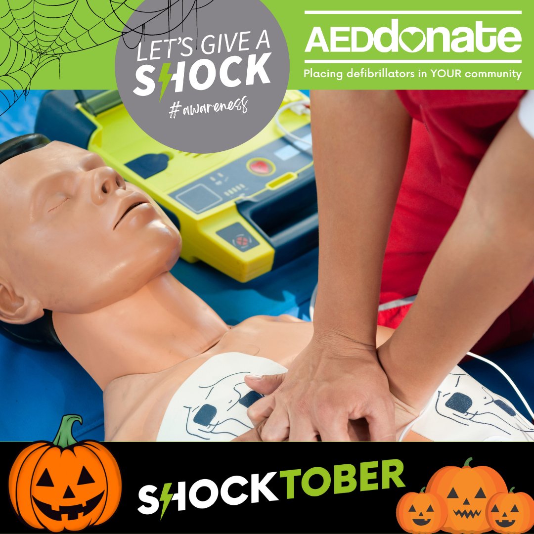 AEDdonate's tweet photo. Don't be scared to give a shock this Halloween! 🍂

Do you know what to do in the crucial moments of a cardiac arrest? This post demystifies this life-threatening emergency, offering vital insights on immediate actions to take: https://t.co/GSjYx7LyQl https://t.co/n5rjccvOSy