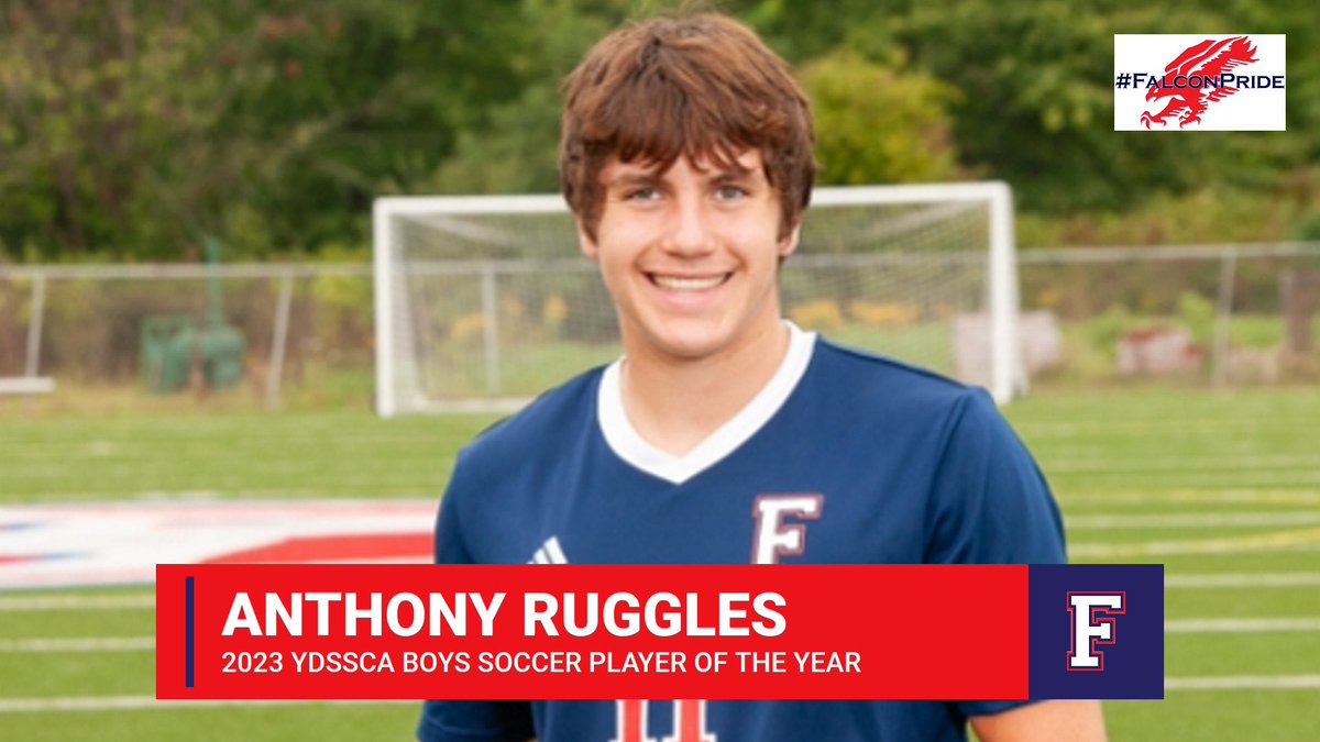 Anthony Ruggles has been named the 2023 Player of the Year by the Youngstown District Scholastic Soccer Coaches Association #FalconPride