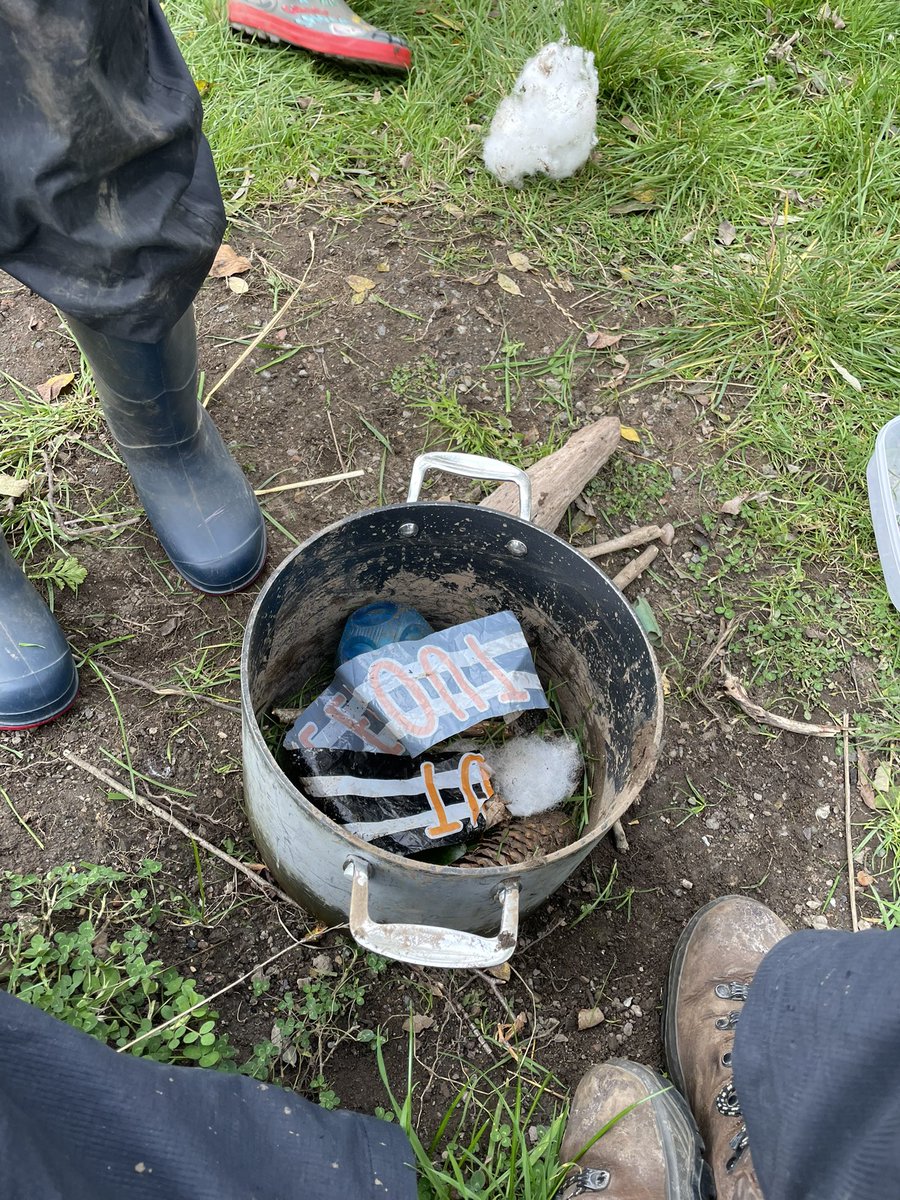 alyconquer1's tweet photo. Brilliant Halloween day @OnthankSchool centre today. Such fantastic imagination being used to create witch’s potions. Lots of different ingredients, a fire built to put the cauldron on and wonderful descriptive language. Opportunities to play and learn 😄 @eaclost https://t.co/O95wZXxcL5