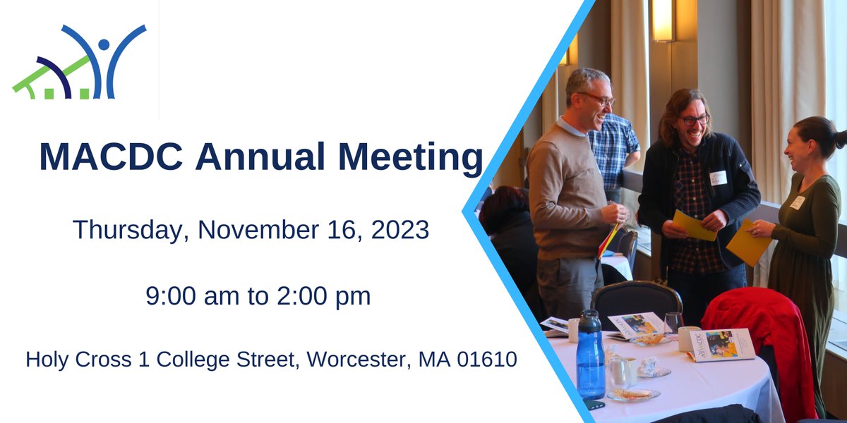 Exciting news! The MACDC Annual Meeting is coming up. Register today for the Annual Meeting before the November 6th deadline. ow.ly/3ip950Q2EXn #cdcworks #MACDCAnnualmeeting #MACDC2023annualmeeting #mapoli