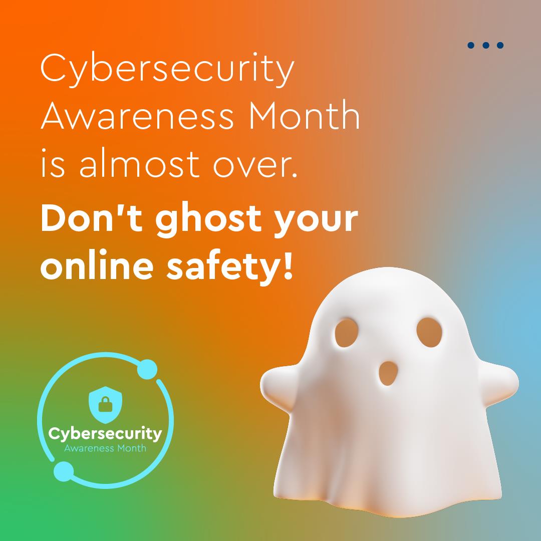Boo! Cybersecurity Awareness Month is almost over, but your security journey doesn’t end here! Let’s continue the conversation with a complimentary security risk assessment. Schedule below! #CybersecurityAwarenessMonth