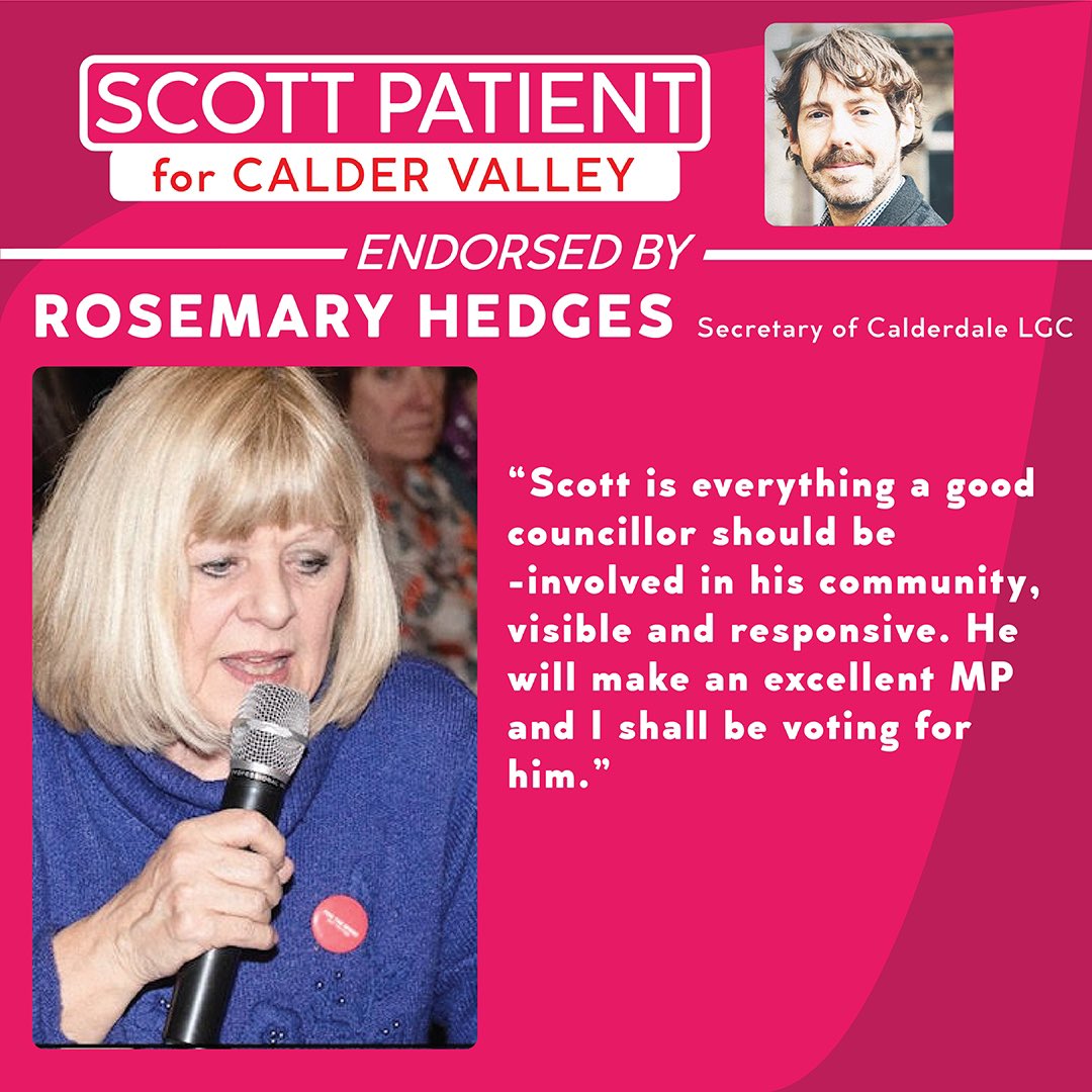 Most people across Calder Valley know who Rosemary is, whether its from organising new candidates for councillor roles, managing training and interviews or through her tireless NHS campaigning. Rosemary is a doer & knows that winning this seat means inspiring the grass roots ✊🏼🌹