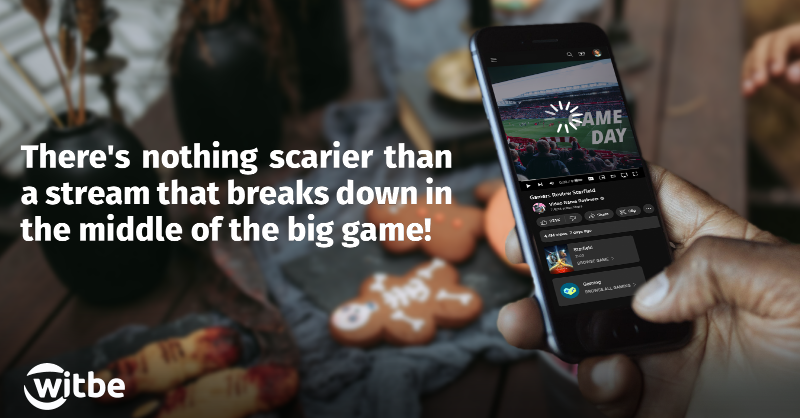 witbe's tweet photo. 👻 This Halloween, there's nothing scarier than a stream that breaks down in the middle of the big game! @Witbe is trusted worldwide to ensure top-notch video #QualityofExperience across all devices. Learn more today! #qualityassurance #qoe #liveevents #observabilityplatform