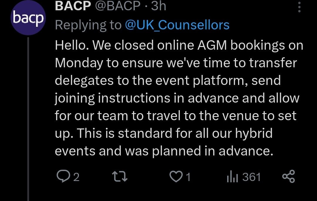 aclientfirst's tweet photo. This is really, really poor, and looks very much like a lie. @BACP how do you explain your earlier response? Were you lying? https://t.co/BFyoHUUvAc