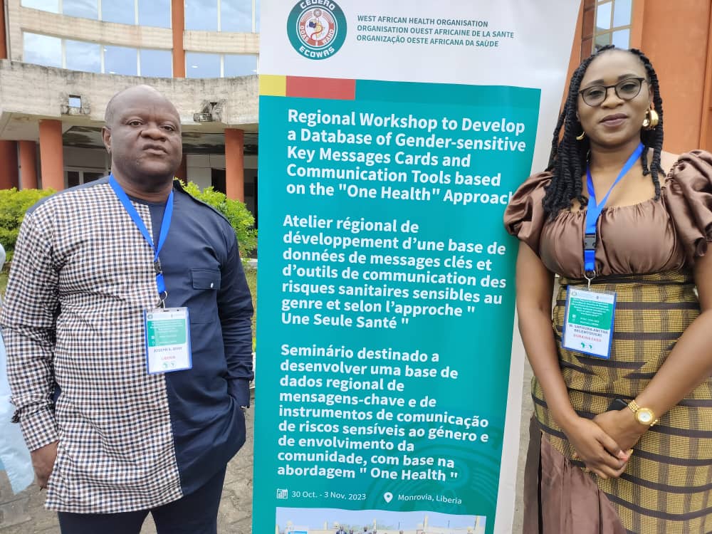 INSP-Burkina Faso (@fasoinsp) on Twitter photo Du 30 oct au 04 nov 2023 à Monrovia, atelier régional du réseau CREC de la CEDEAO pour développer une base de données de messages clés et d'outils de communication sensibles au genre, basés sur l'approche "One Health" organisé par <a href="/OoasWaho/">WAHO | OOAS</a> <a href="/Dr_Babacar/">Dr Babacar FALL</a> <a href="/IssiakaSombie/">Issiaka Sombie</a> <a href="/AfricaCDC/">Africa CDC</a> Du 30 oct au 04 nov 2023 à Monrovia, atelier régional du réseau CREC de la CEDEAO pour développer une base de données de messages clés et d'outils de communication sensibles au genre, basés sur l'approche "One Health" organisé par <a href="/OoasWaho/">WAHO | OOAS</a> <a href="/Dr_Babacar/">Dr Babacar FALL</a> <a href="/IssiakaSombie/">Issiaka Sombie</a> <a href="/AfricaCDC/">Africa CDC</a>