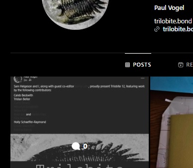 12: Caleb Beckwith, Tristan Beiter, Curtis Emery, Hananya Goodman, Jackie Kari, Ryan Bell and Hanyu Liao, Nick Pecucci, Holly Schaeffer-Raymond, Chuck Stebelton, Katrina Bianca trilobite.bond/?fbclid=IwAR33…