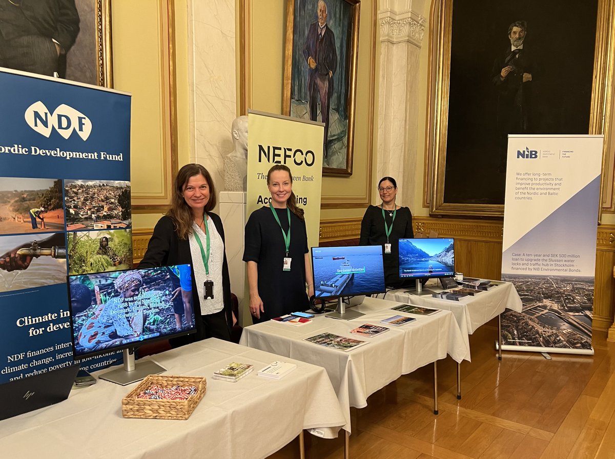 The 75th #nrsession of the #NordicCouncil is now  opened in #Stortinget, #Oslo!

Together with @NefcoNordic, @NDFnews & other organisations with roots deep in the #Nordic cooperation, we are here to meet parliamentary stakeholders #nrpol

👋Come talk #SustainableFinance with us!