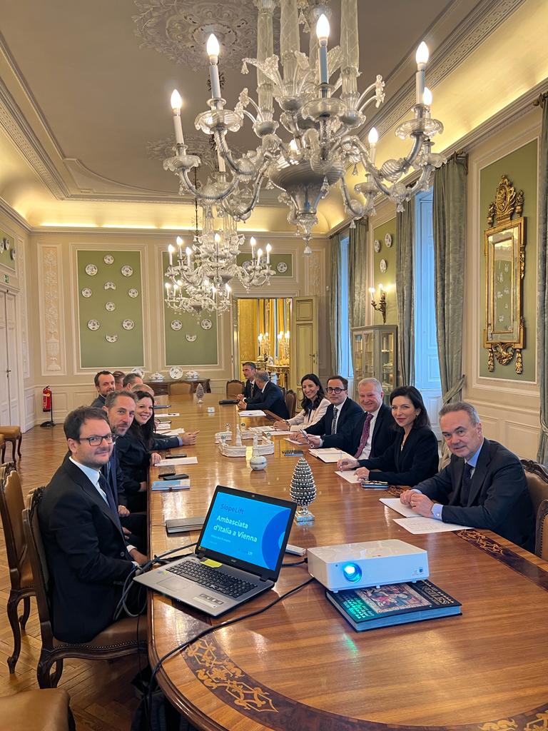 Italy in Austria (@italyinaustria) on Twitter photo 🇮🇹Riunione di programmazione delle attività 2024 della rete diplomatica italiana in #Austria🇦🇹 alla presenza dell'Amb. <a href="/StefanoBeltram9/">Stefano Beltrame</a>, della Rappresentante Permanente <a href="/ItalyUN_Vienna/">Italy UN Vienna</a> <a href="/DeboraLepre/">Debora Lepre</a> e del Rappresentante Permanente <a href="/ItalyatOSCE/">Italy at OSCE</a> <a href="/diplosor/">Stefano Baldi</a>. 🇮🇹Riunione di programmazione delle attività 2024 della rete diplomatica italiana in #Austria🇦🇹 alla presenza dell'Amb. <a href="/StefanoBeltram9/">Stefano Beltrame</a>, della Rappresentante Permanente <a href="/ItalyUN_Vienna/">Italy UN Vienna</a> <a href="/DeboraLepre/">Debora Lepre</a> e del Rappresentante Permanente <a href="/ItalyatOSCE/">Italy at OSCE</a> <a href="/diplosor/">Stefano Baldi</a>.