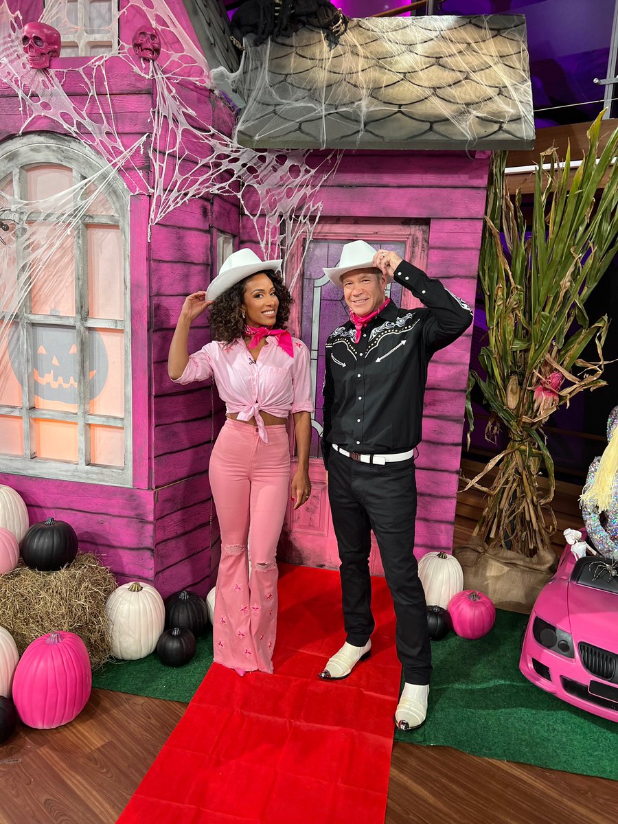 msnewslady's tweet photo. #Barbie and #Ken for @fox5dc’s Halloween show https://t.co/skvJFBkAQK