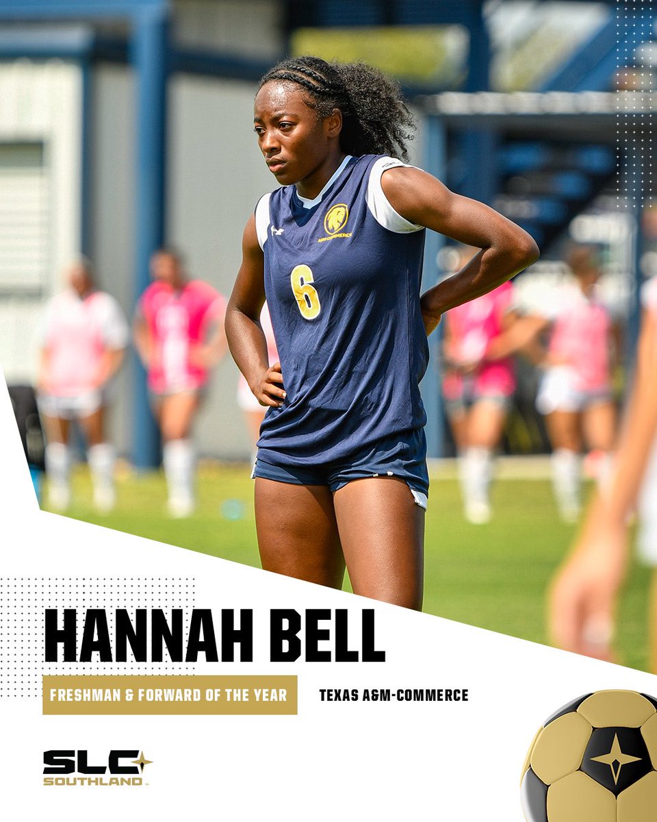 A goal-scoring phenom. So good that one award just wasn’t enough. Your 2023 SLC Soccer Freshman AND Forward of the Year: Hannah Bell #EarnedEveryDay