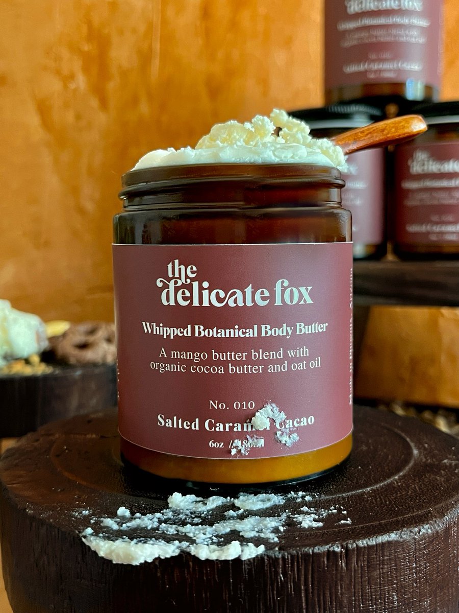 TheDelicateFox's tweet image. Pair it with our Salted Caramel Cacao Body Butter for soft and radiant skin that smells like a delicious chocolatey dessert