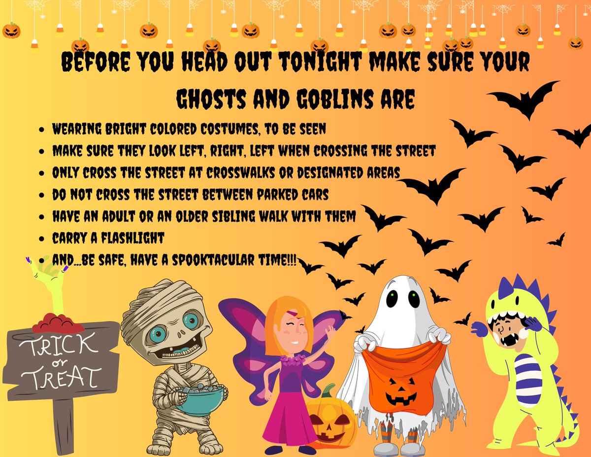 HAVE A SAFE AND HAPPY HALLOWEEN, FROM SAFE ROUTES.