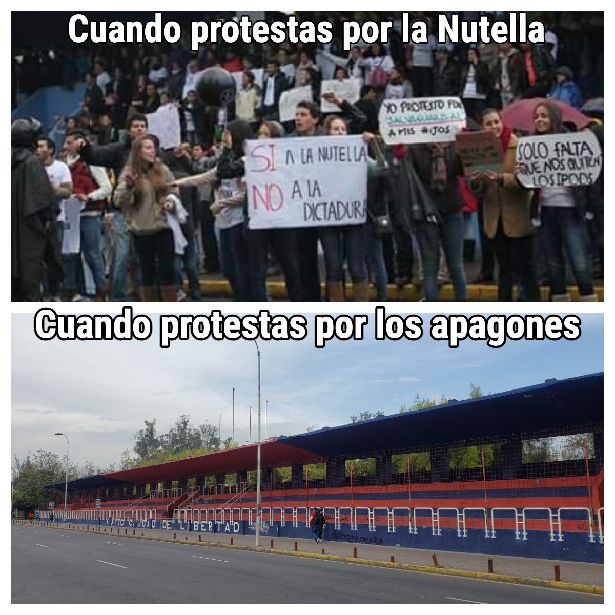 <a href="/Martinminguchi/">Martin Pallares</a> YA La Posta va tras de ti también petimetre... veamos si sigues al servicio de <a href="/eluniversocom/">El Universo</a> 
Que fue, ahora convoca a tus seguidores a la Shyris para protestar por los apagones 
Sinvergüenza