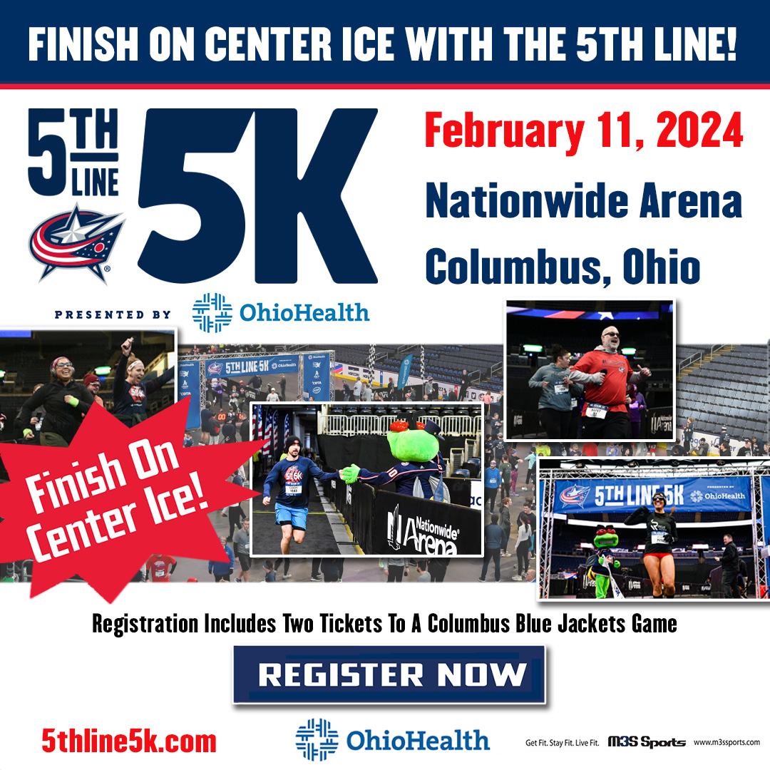 M3S Sports (@m3ssports) on Twitter photo 5th Line!🏒 The 5th Line 5K presented by <a href="/OhioHealth/">OhioHealth</a> is back at Nationwide Arena on Sunday, February 11 & early registration is open! Each registration receives TWO free tickets to an upcoming <a href="/bluejacketsnhl/">Columbus Blue Jackets</a> game. Register at: hubs.ly/Q027dXmD0
#5thLine5K 5th Line!🏒 The 5th Line 5K presented by <a href="/OhioHealth/">OhioHealth</a> is back at Nationwide Arena on Sunday, February 11 & early registration is open! Each registration receives TWO free tickets to an upcoming <a href="/bluejacketsnhl/">Columbus Blue Jackets</a> game. Register at: hubs.ly/Q027dXmD0
#5thLine5K