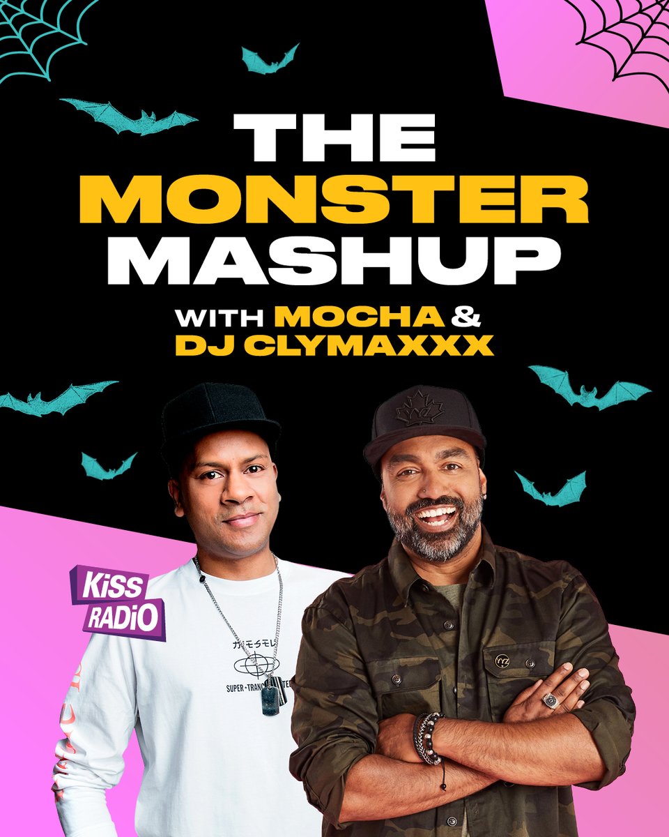 KiSS 92.5 (@kiss925) on Twitter photo Tune in to the SPOOKIEST party in the city 👻💀🧙🏻♀️
It's the #MonsterMashup with <a href="/mochafrap/">Mocha Frap</a> & <a href="/DJclymaxxx/">DJ Clymaxxx</a> from 6 pm to 11 pm tonight!!! Tune in to the SPOOKIEST party in the city 👻💀🧙🏻♀️
It's the #MonsterMashup with <a href="/mochafrap/">Mocha Frap</a> & <a href="/DJclymaxxx/">DJ Clymaxxx</a> from 6 pm to 11 pm tonight!!!