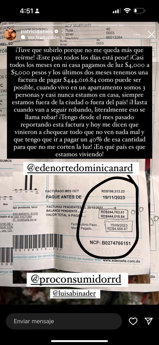 ¿Ok cuando es que salimos todo el mundo a hacer huelga a las EDES? ¡porque esta vaina está del carajo! Miren lo que le hicieron a <a href="/patriciaatiles/">Patricia Atiles</a> , personalmente con mi apartamento y mi hotel están abusando pero aquí SE PASARON.